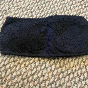 Lace Bandeau Bra in black